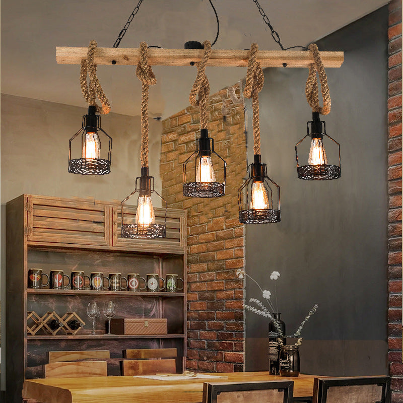 Epoch Retro LED Industrial Pendant Lamp Black Metal Bar/Restaurant/Café 