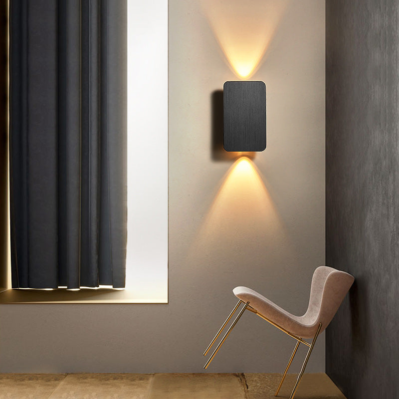 Ozawa Modern Square Indoor Wall Lamp Metal/Acrylic Bedroom 