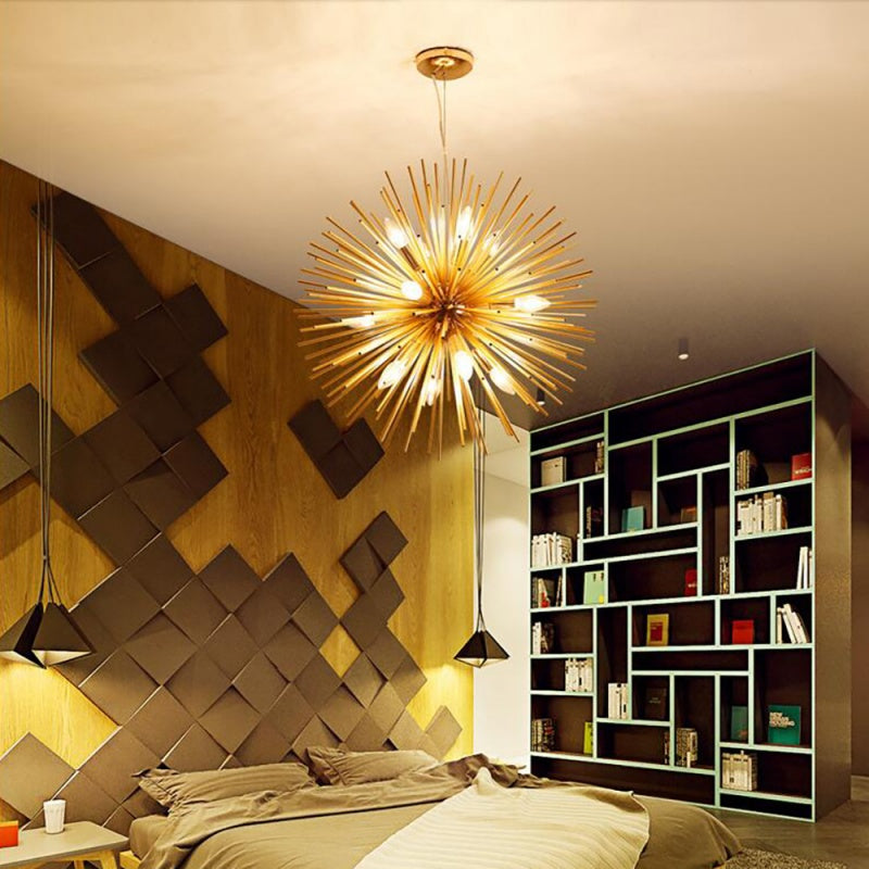 Colon Moderne LED Lysekroner Guld Metal Spisestue/Stuen/Soveværelset