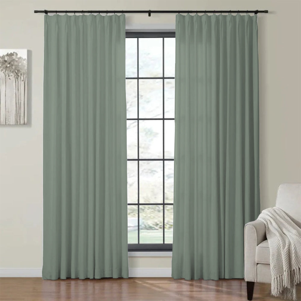 Plushy Modern Blackout Curtain Pleated Polyester/Velvet White/Rose/Black Bedroom/Living Room Pleated 