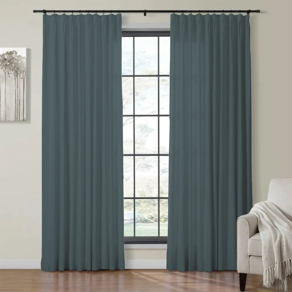 Plushy Modern Blackout Curtain Pleated Polyester/Velvet White/Rose/Black Bedroom/Living Room Pleated 