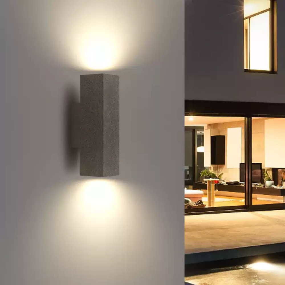 Zaid Outdoor Wall Lamp in Cement, 2 Styles