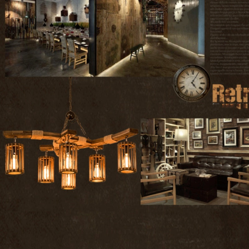 Austin Retro Klassisk LED Lysekroner Træ Restaurant/Bar/Stue