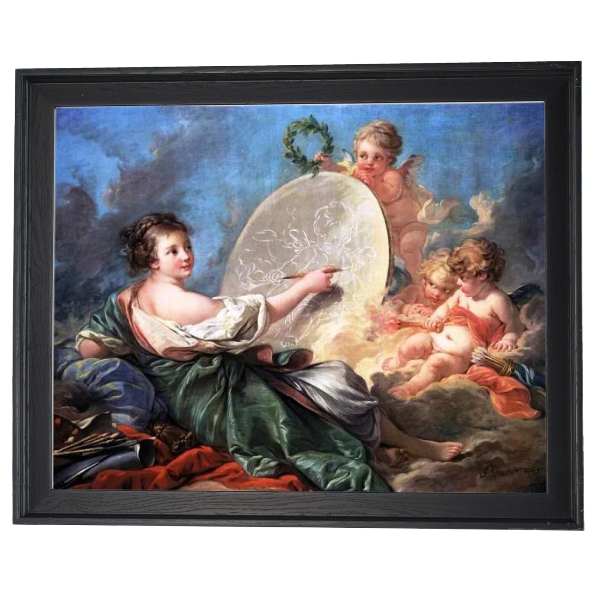 Allegory Of Painting - Vintage Wall Art Print For Living Room Decor 