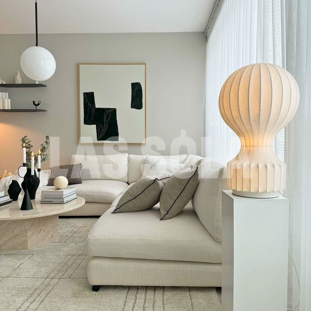 Renée Table Lamp, Synthetic Silk, Living Room, Bedroom