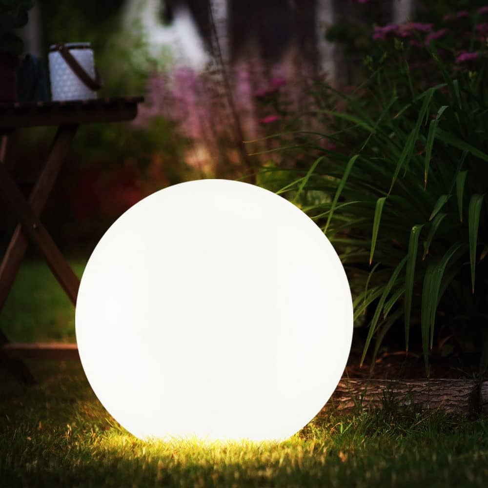 Sumait LED Neon Colored Spherical Outdoor Light PVC Floor Lamp Remote Control