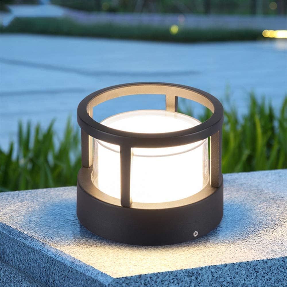 Pena Black &amp; White Outdoor Bollard Lamp, DIA 11CM/16CM