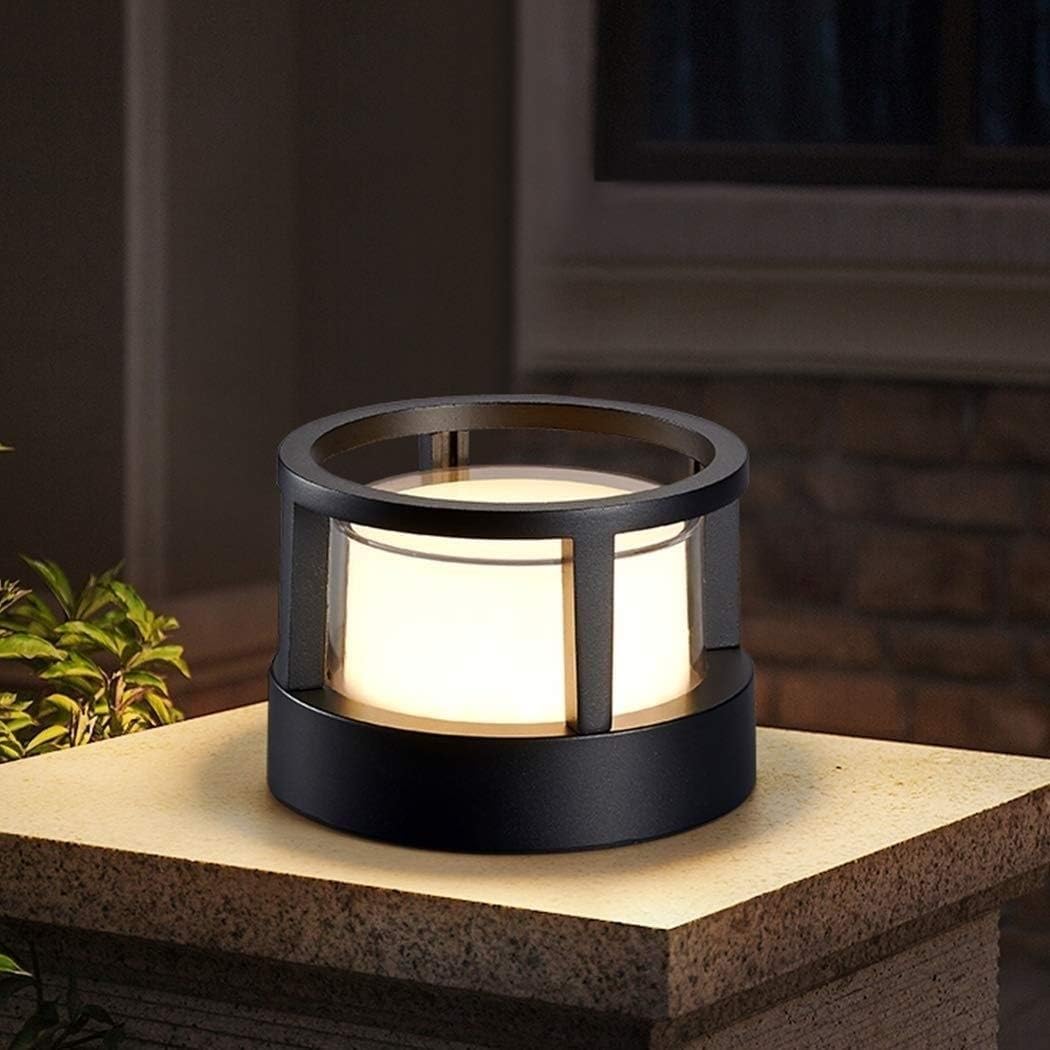 Pena Black &amp; White Outdoor Bollard Lamp, DIA 11CM/16CM