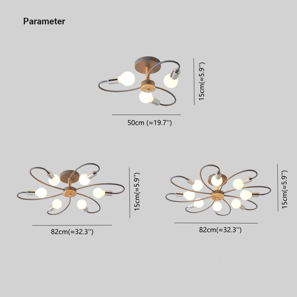 Nordic Art Macaron LED-loftslampe til soveværelse & stue - Las Sola-DK