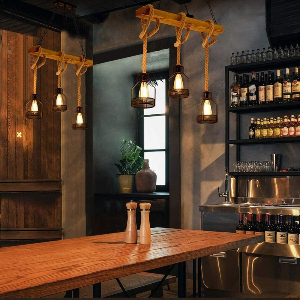 Epoch Retro LED Industrial Pendellampe Sort Metal Bar/Restaurant/Café