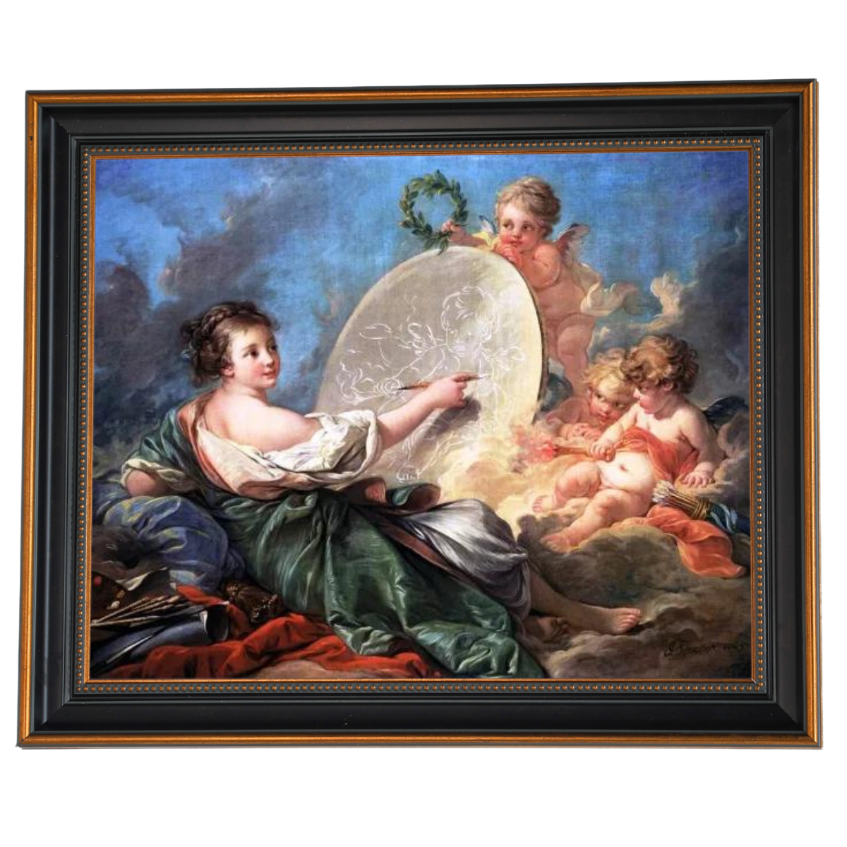 Allegory Of Painting - Vintage Wall Art Print For Living Room Decor 