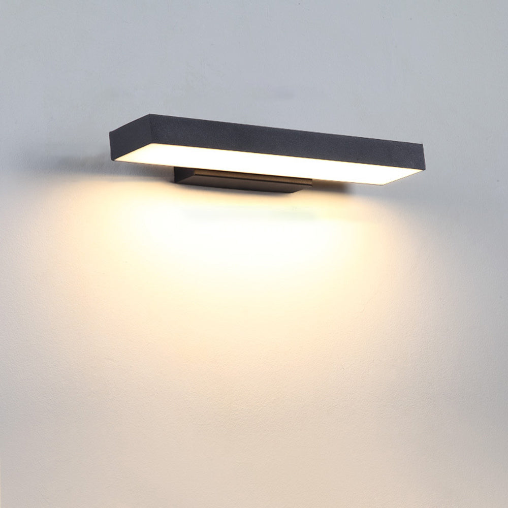 Edge Moderne Udendørs Væglampe Sort/Hvid Metal/Akryl Have