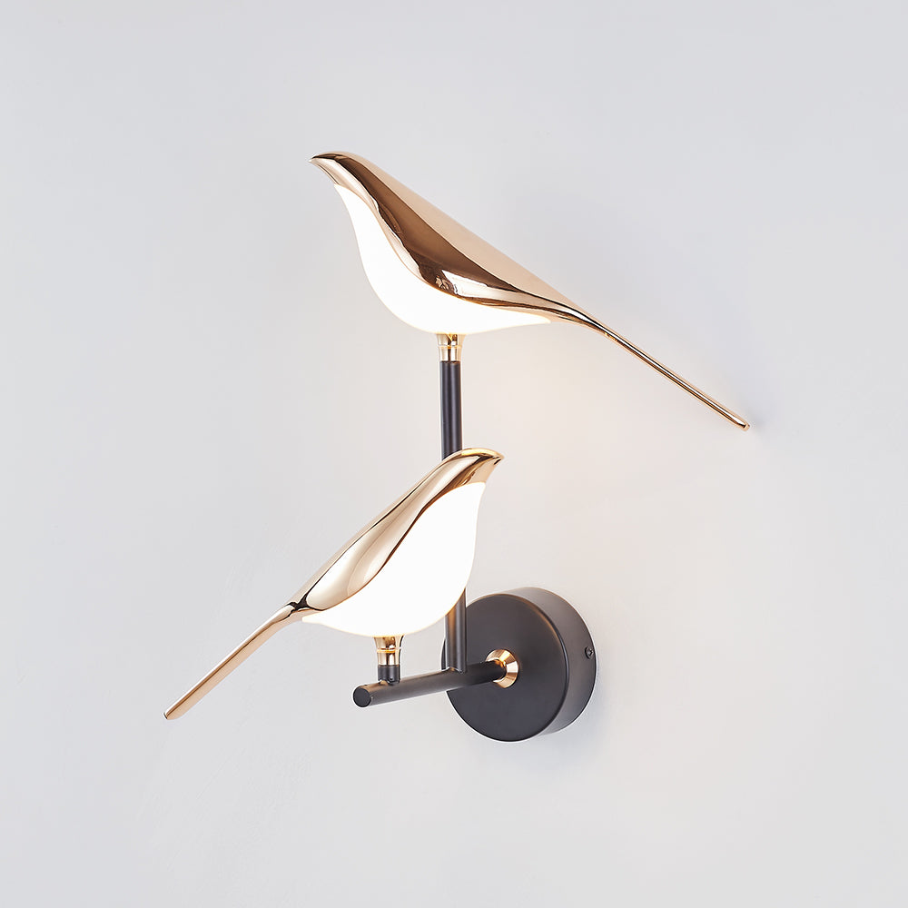 Nordic Art Damaged Bird Bedside LED Wall Lamp Bedroom