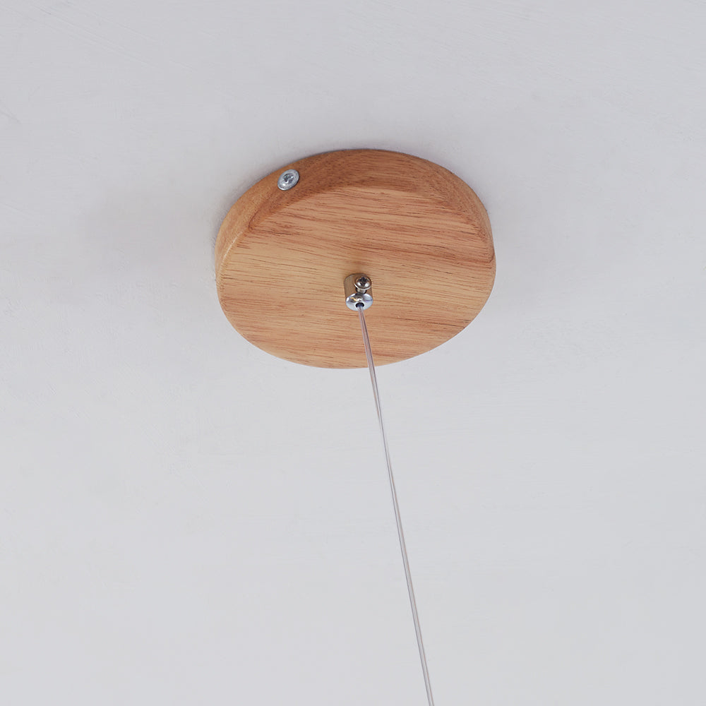 Valentina Pendant lamp Bubble, Wood &amp; Glass