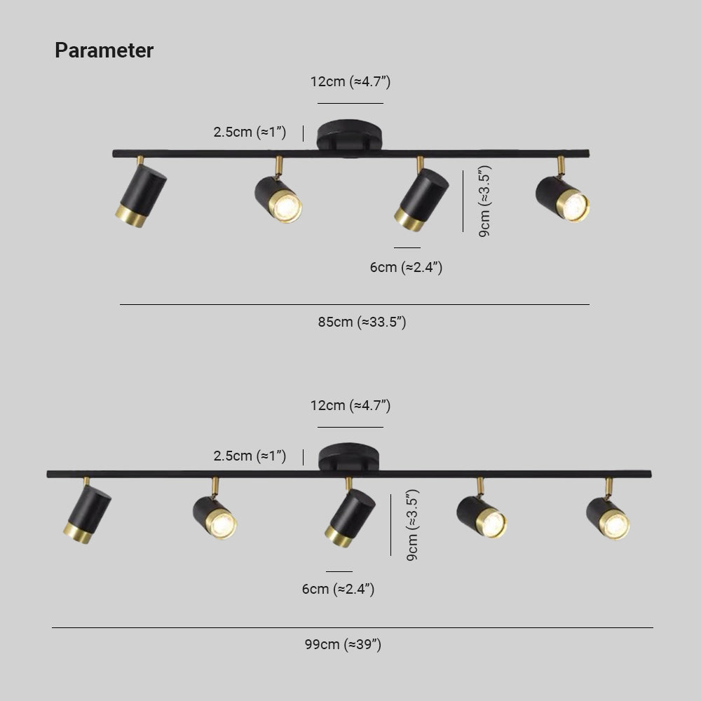 Evette Semi-Loftslampe Farvetemperatur Kan Skiftes, 4/5 Hoved