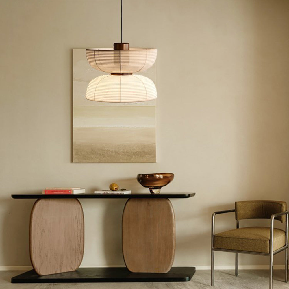 Ozawa Retro Fabric &amp; Metal Pendant Lamp, 2 Styles 