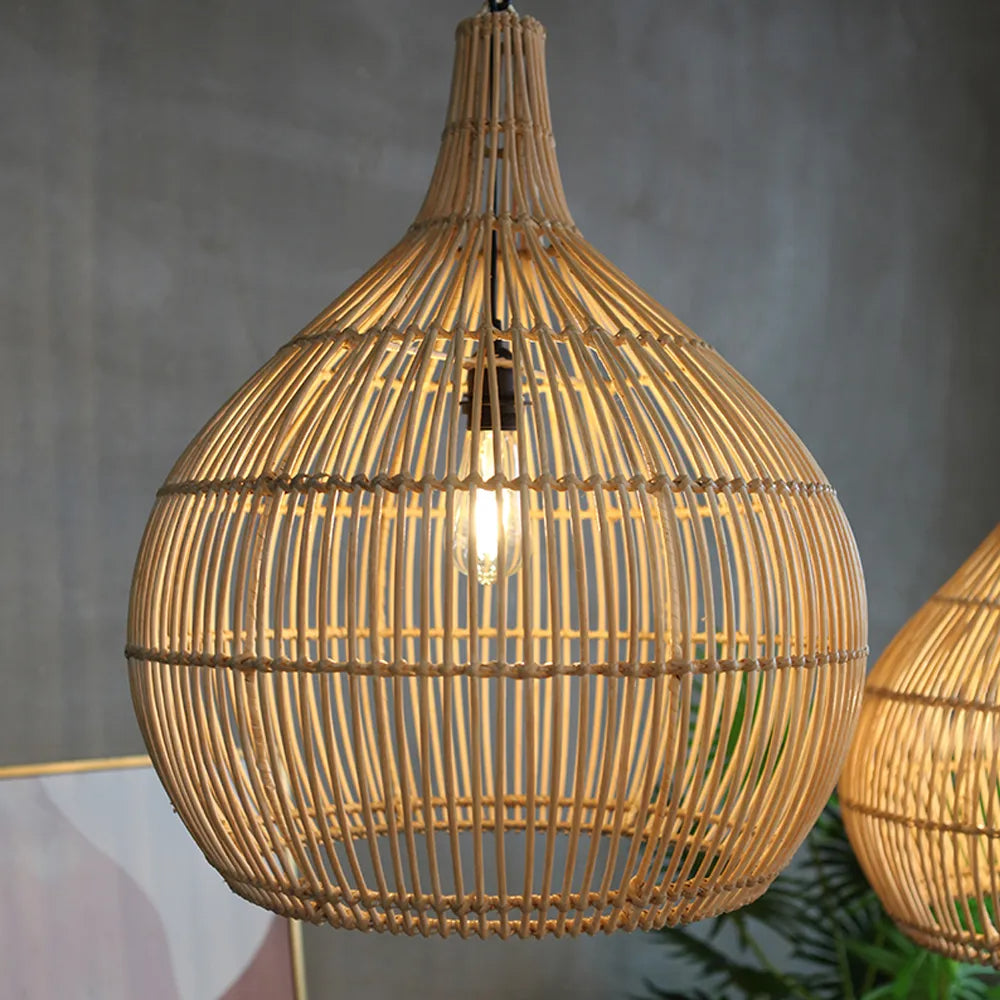 Muto Japanese Creative Pendant Lamp Rattan Dining Room/Wall Lamp 