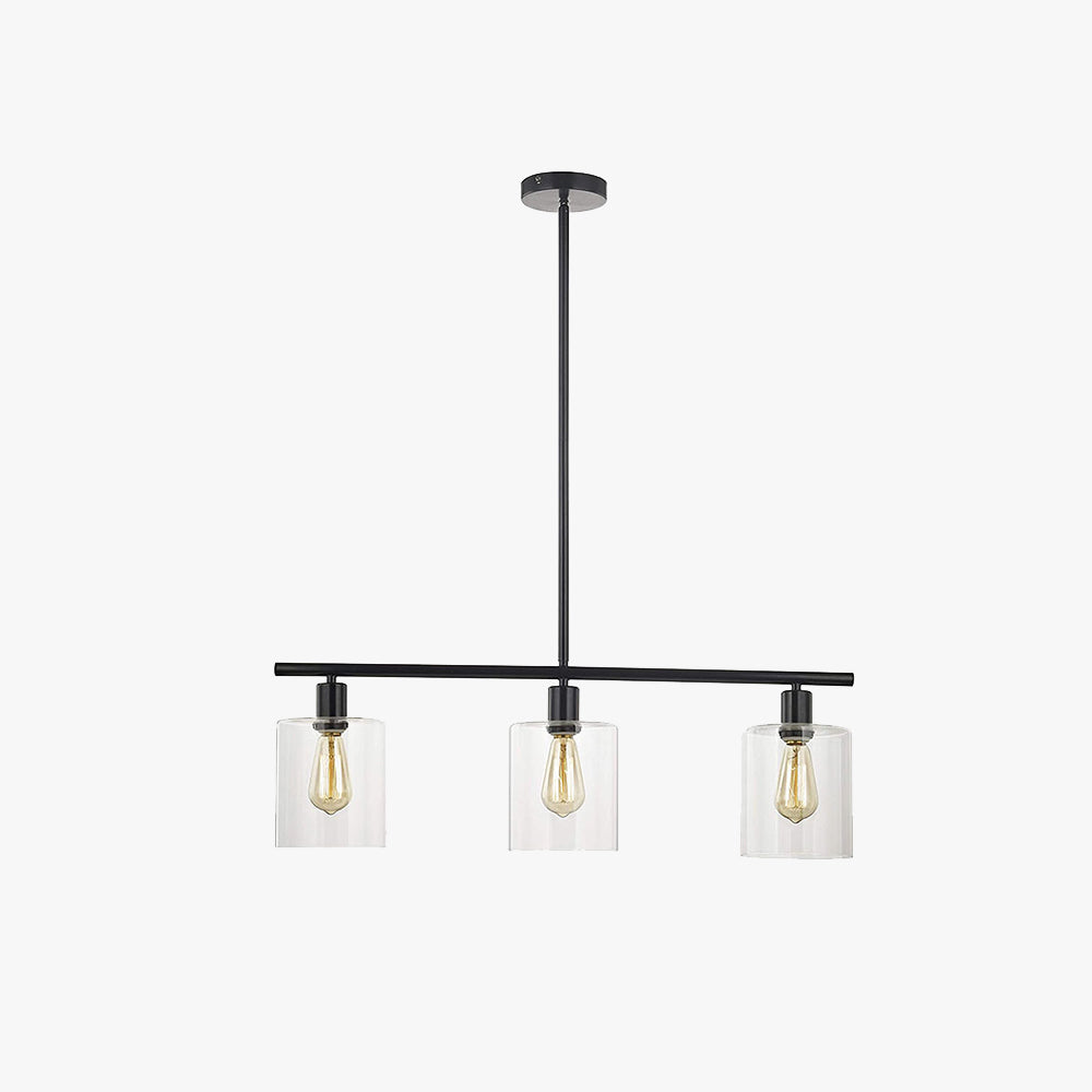 Leigh Industrial Minimalist LED Chandeliers Black Metal The Kitchen 