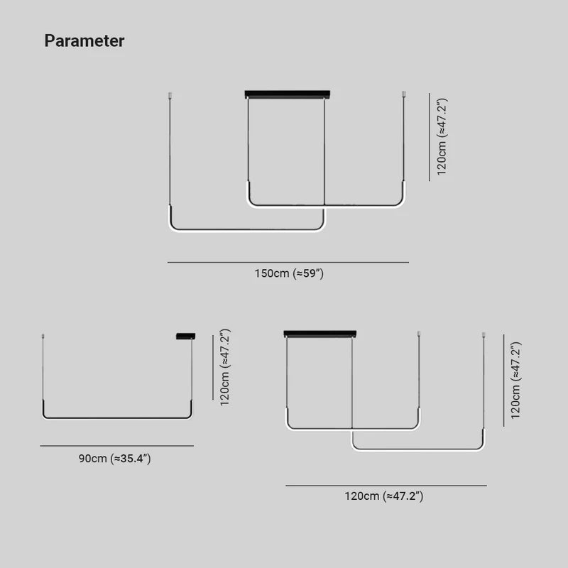 Minimalist LED-foring pendellampe bordlampe - Las Sola-DK