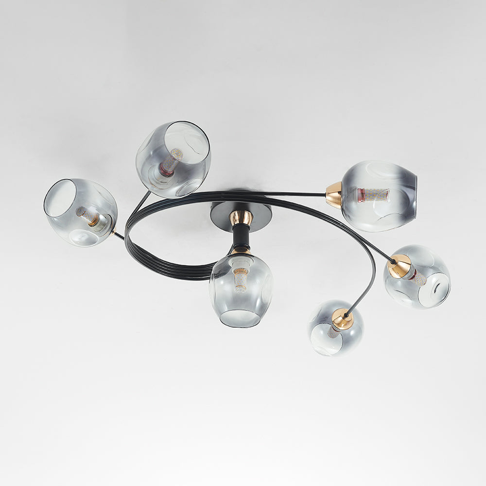 Retro Glass Ceiling Lamp for Bedroom &amp; Living Room