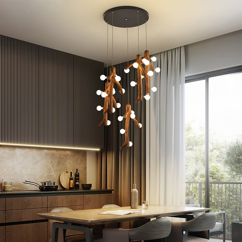 Austin Design LED Lysekroner Træ Metal/Glas Soveværelse/Stue