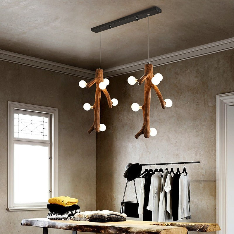 Austin Design LED Chandeliers Wood Metal/Glass Bedroom/Living Room 