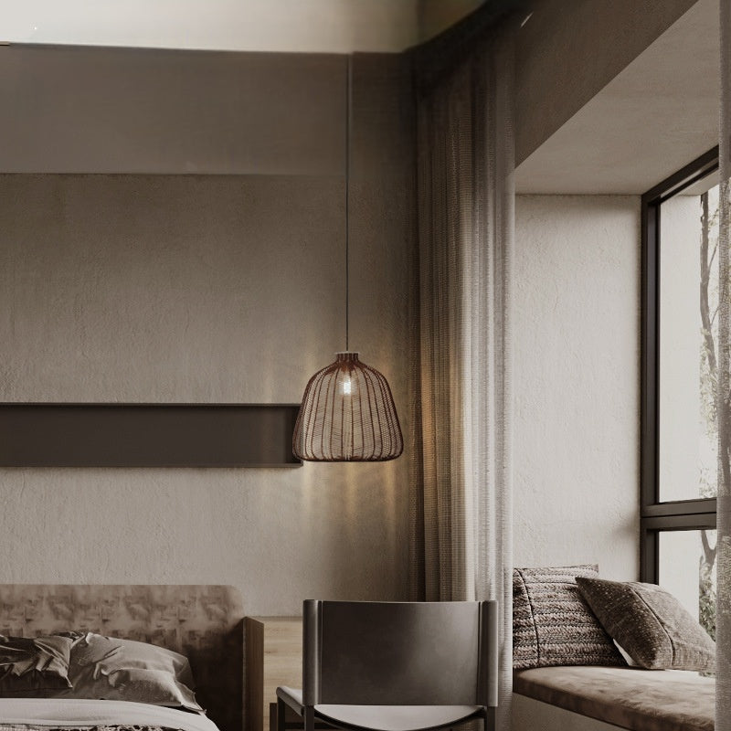 Muto Minimalist LED Pendant Lamp Rattan Living Room Wall Lamp Bar 