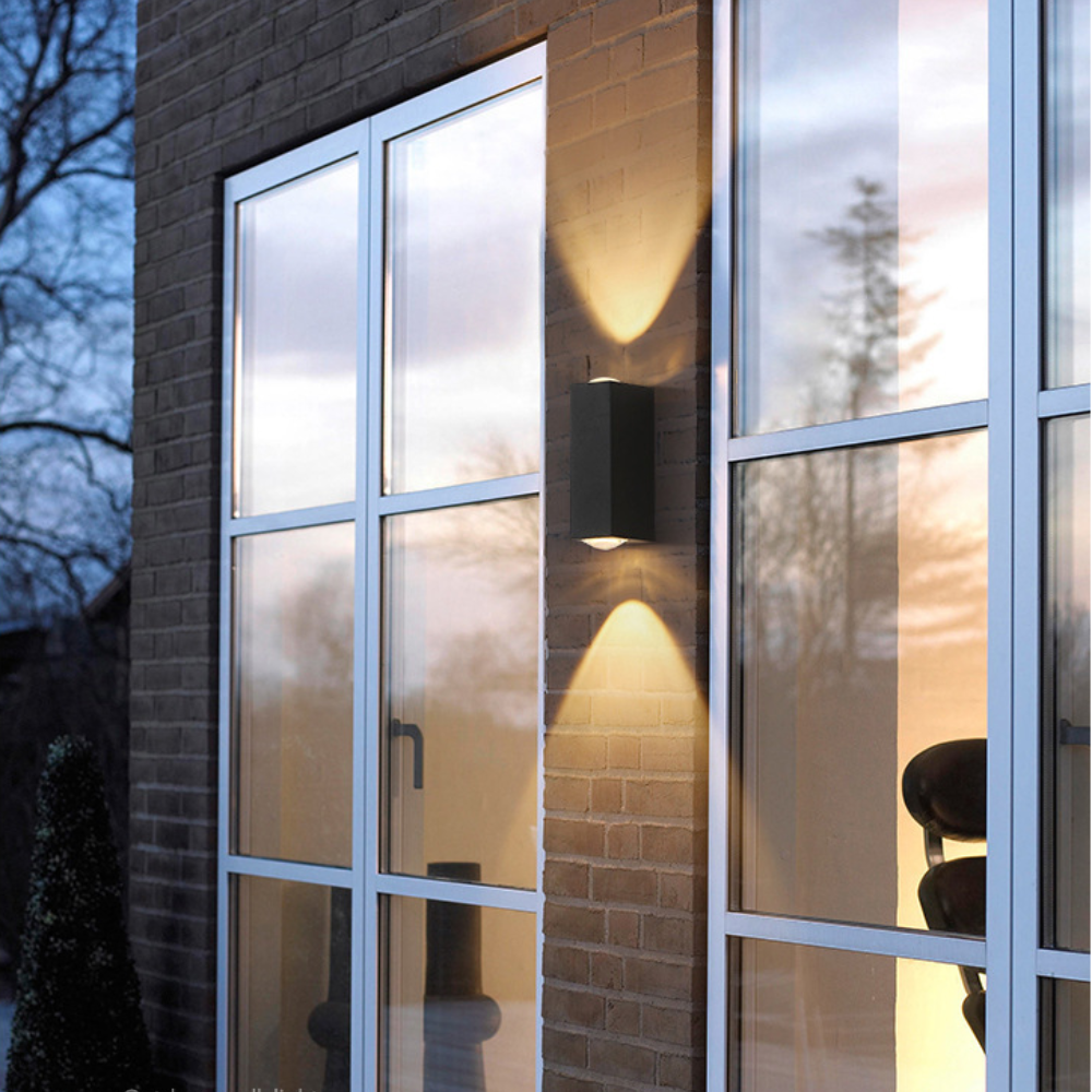 Orr Modern Waterproof Square Black LED Outdoor Wall Lamp
