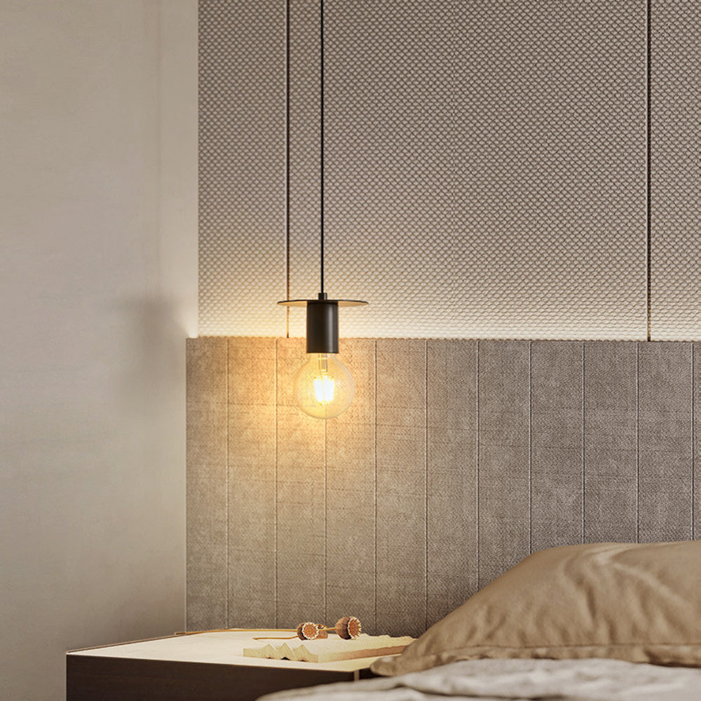 Hailie Modern Simple Pendant Light Copper Walnut Bedroom/Dining Room 