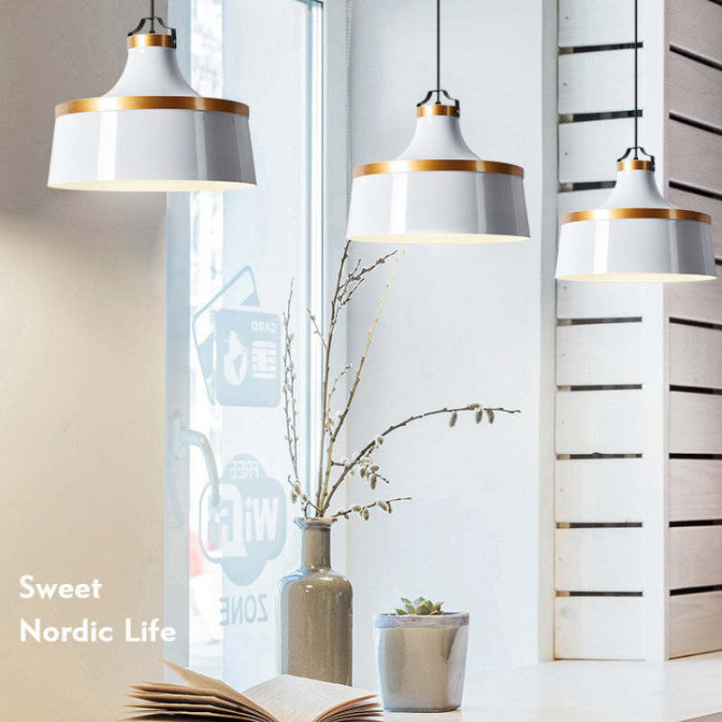 Morandi Moderne Farverige Enkelt Pendel Lampe, Metal Skærm - Las Sola-DK