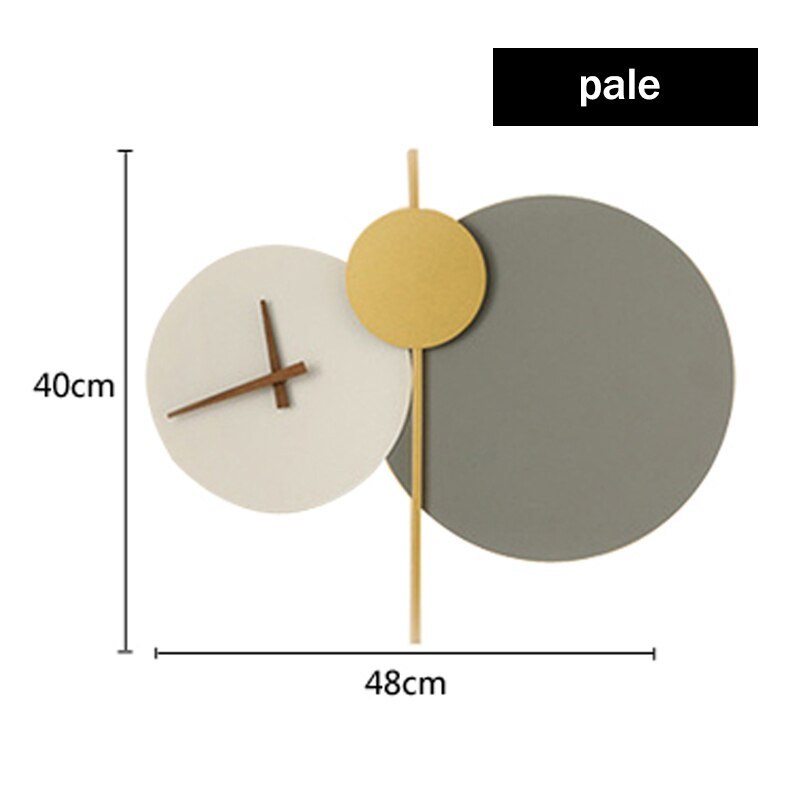 Nordic Creative LED Round Clock Wall Lamp Bedroom