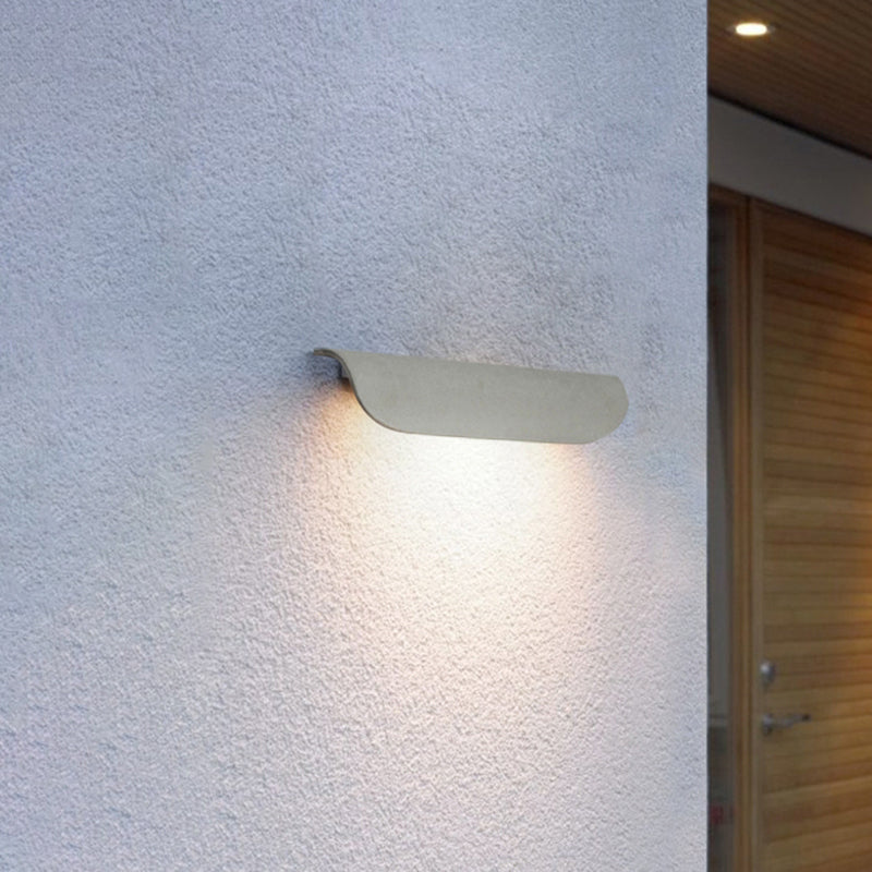 Orr Modern Outdoor Wall Lighting, Waterproof, Curved, Black &amp; White