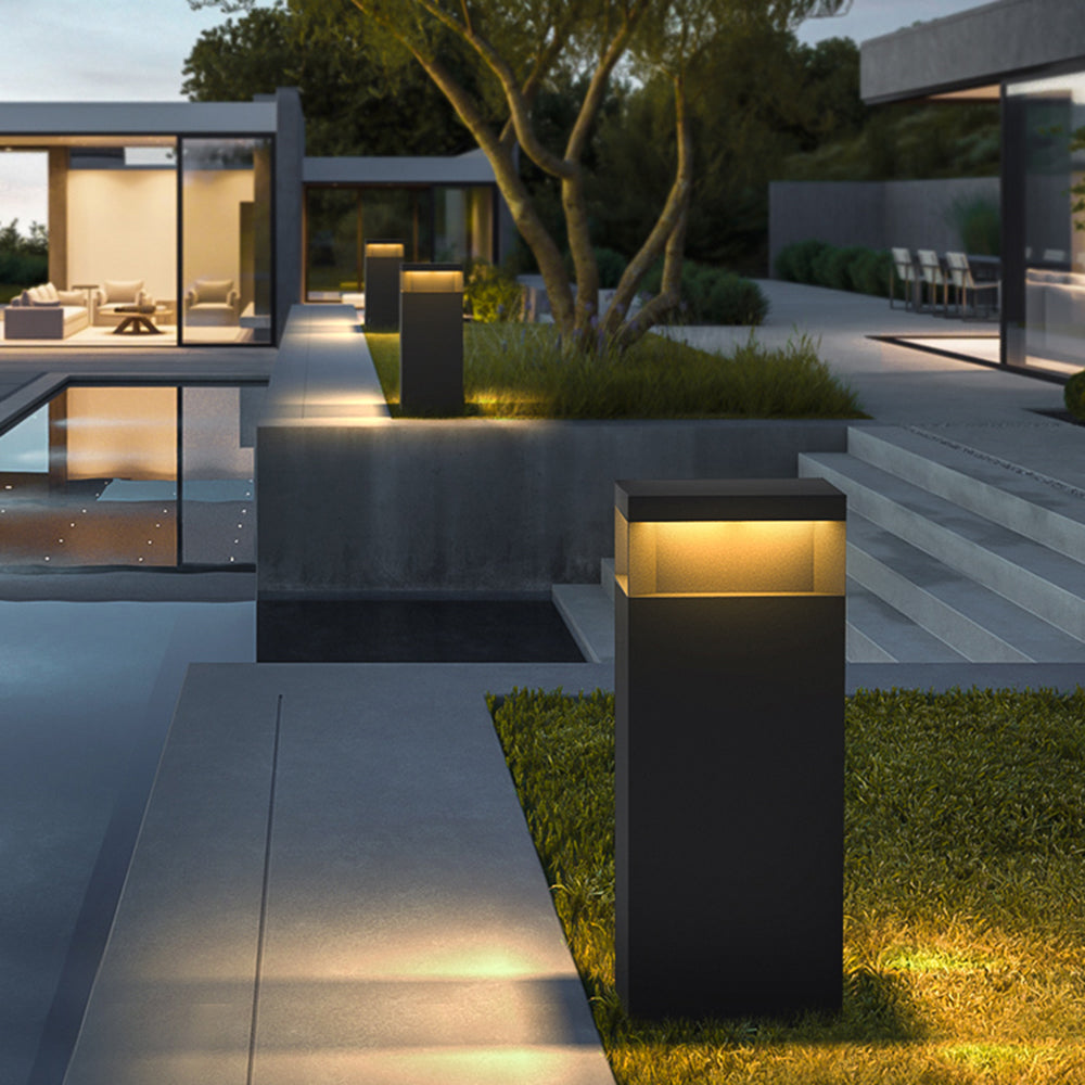 Pena Rectangular Outdoor Path Lighting with Solar Cells 