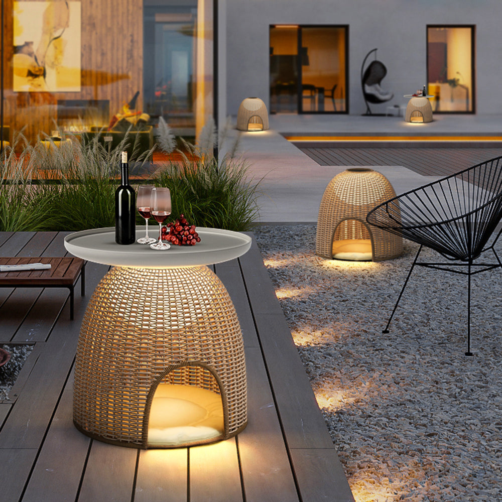 Ritta Solar Outdoor Floor Lamp with Table 40/47CM 