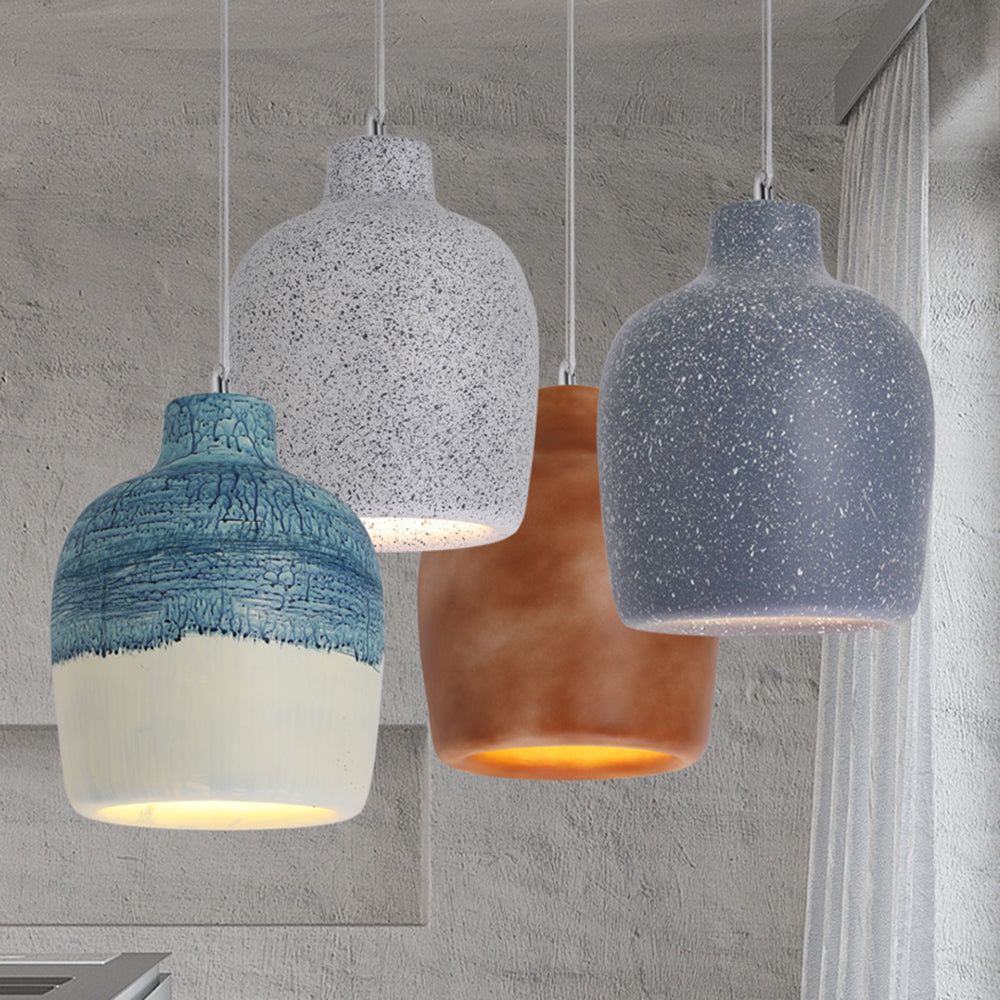 Byers Jar-shaped Pendant Lamp, Resin, DIA 30CM, 4 Colours 