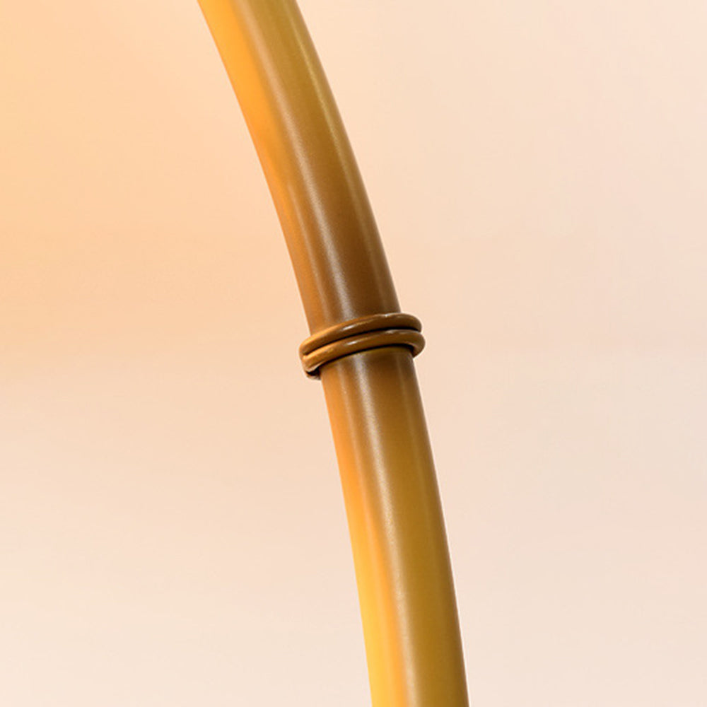 Ozawa Vintage Bambus-form Metal/Stof Gulvlampe, Hvid