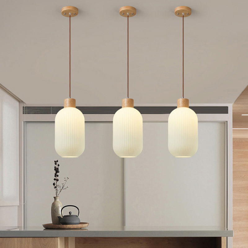 Ozawa Pendant Lamp, 2 Style, Wood&amp;Glass, Living Room/Bedroom