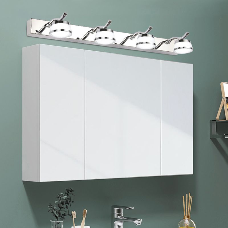 Leigh Mirror Front Stainless Steel Bathroom Mirror Lamp, 1/2/3/4 Heads 