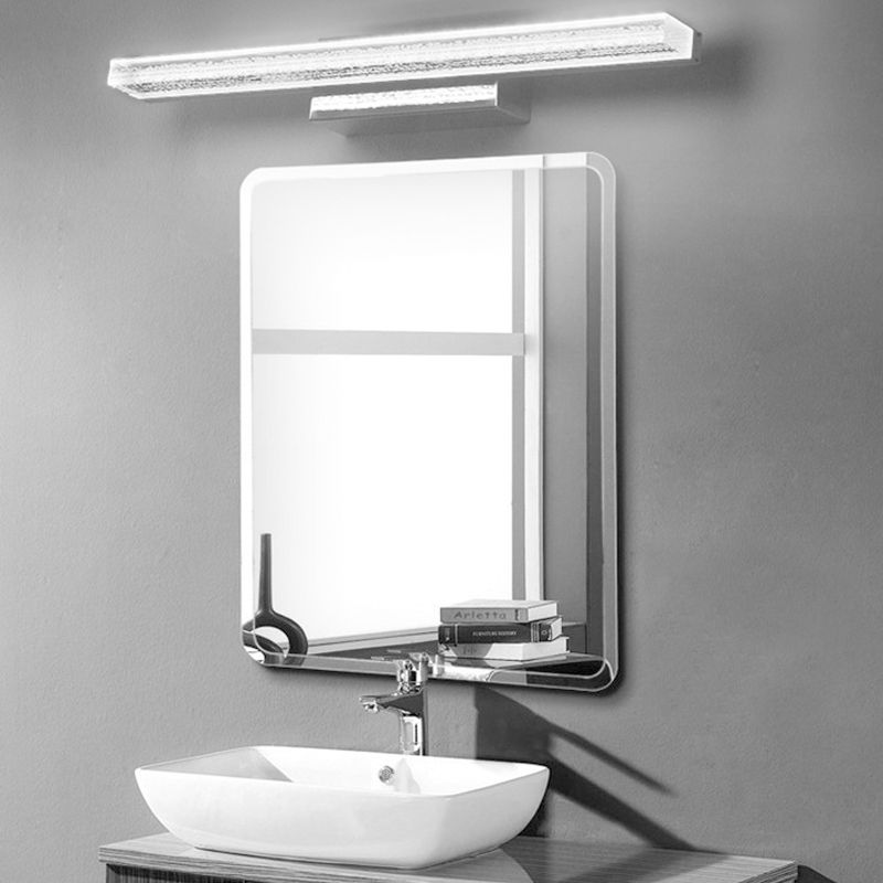 Leigh Transparent Rectangular Mirror Front Mirror Lamp for Bathroom 