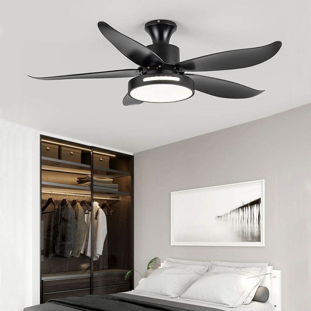 Haydn 5-Blade Basic Ceiling Fan Thick Light, Metal & ABS, DIA132CM