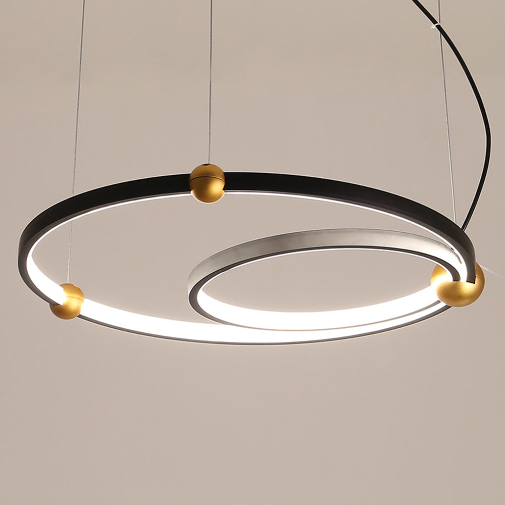 Arisha Pendant lamp, 2/3 Rings, Metal&amp;Acrylic, Living room/Bedroom 