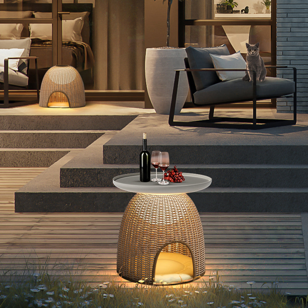 Ritta Solar Outdoor Floor Lamp with Table 40/47CM 