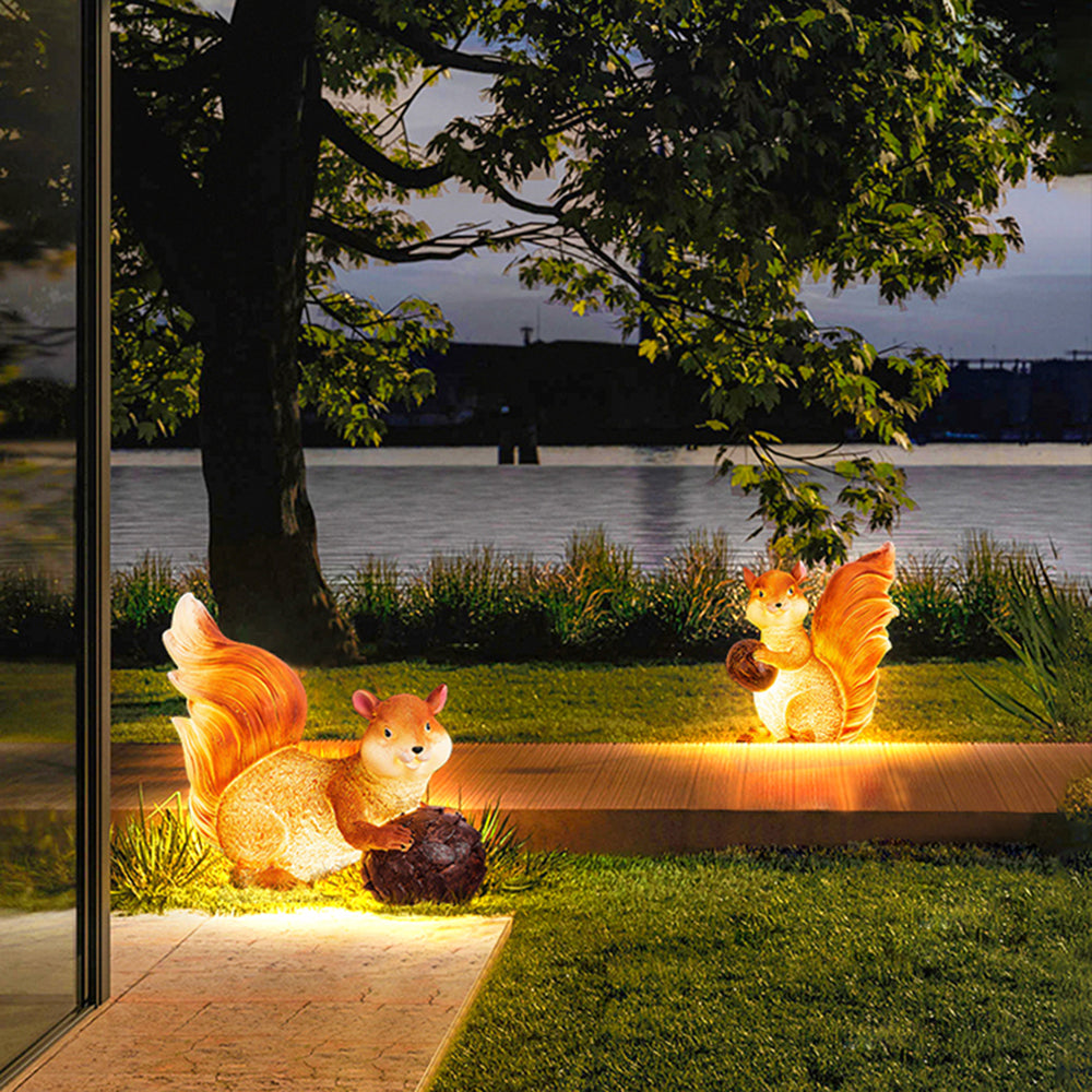 Fateh Squirrel Solar Outdoor Decoration Floor Lamp, 2 styles 