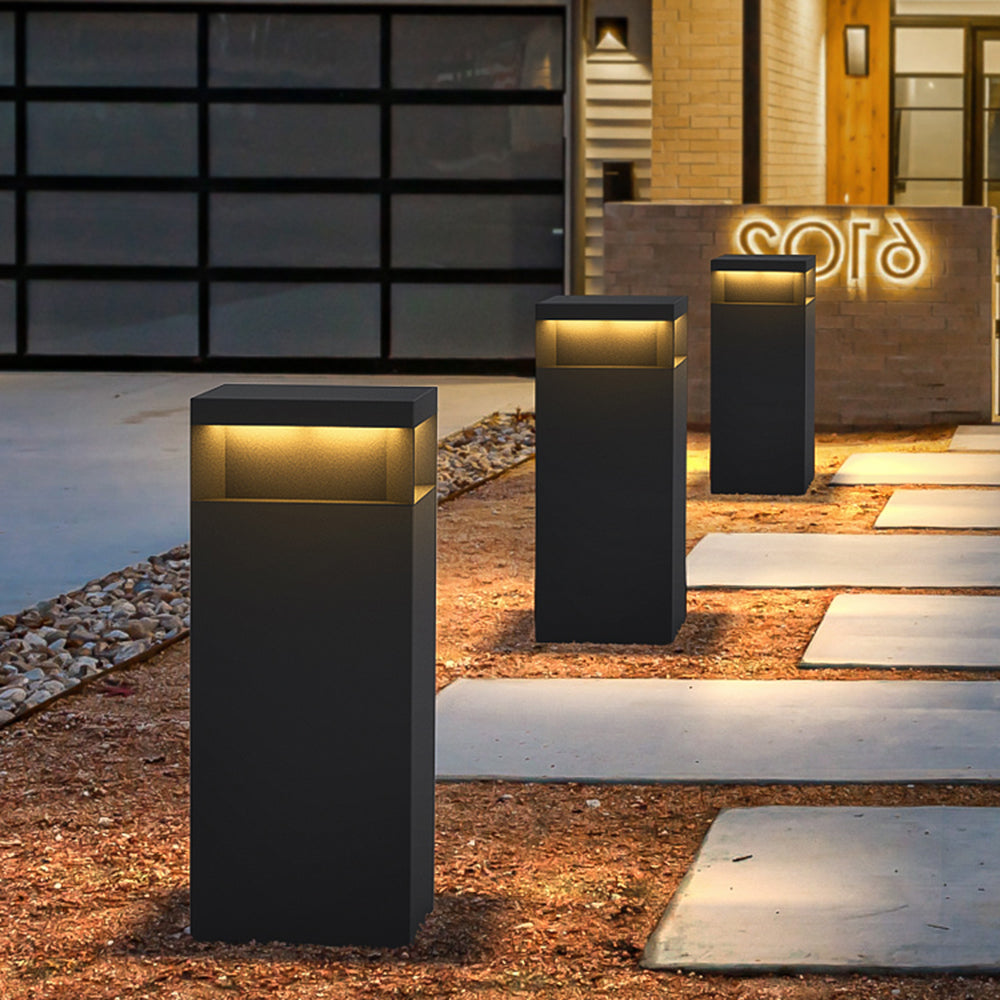 Pena Rectangular Outdoor Path Lighting with Solar Cells 