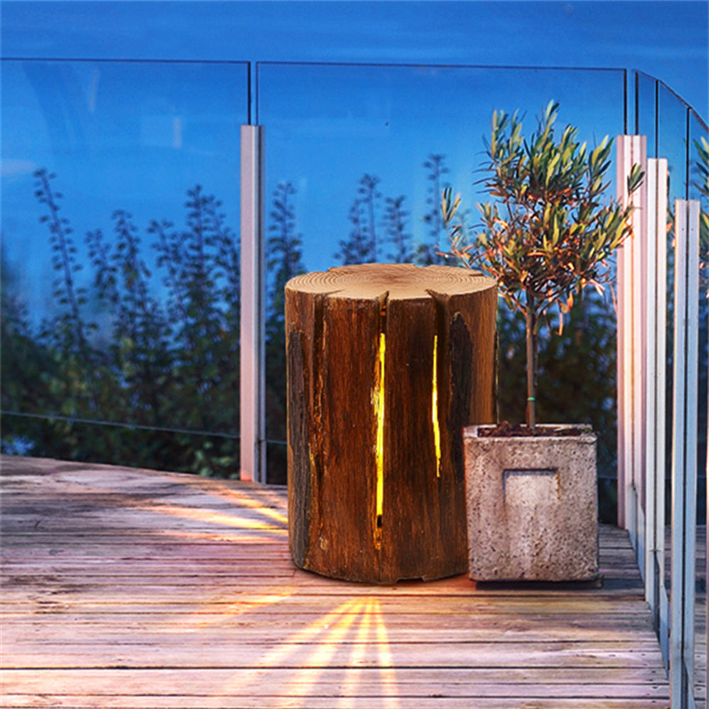 Orr Outdoor Floor Lamp with Wooden Poles