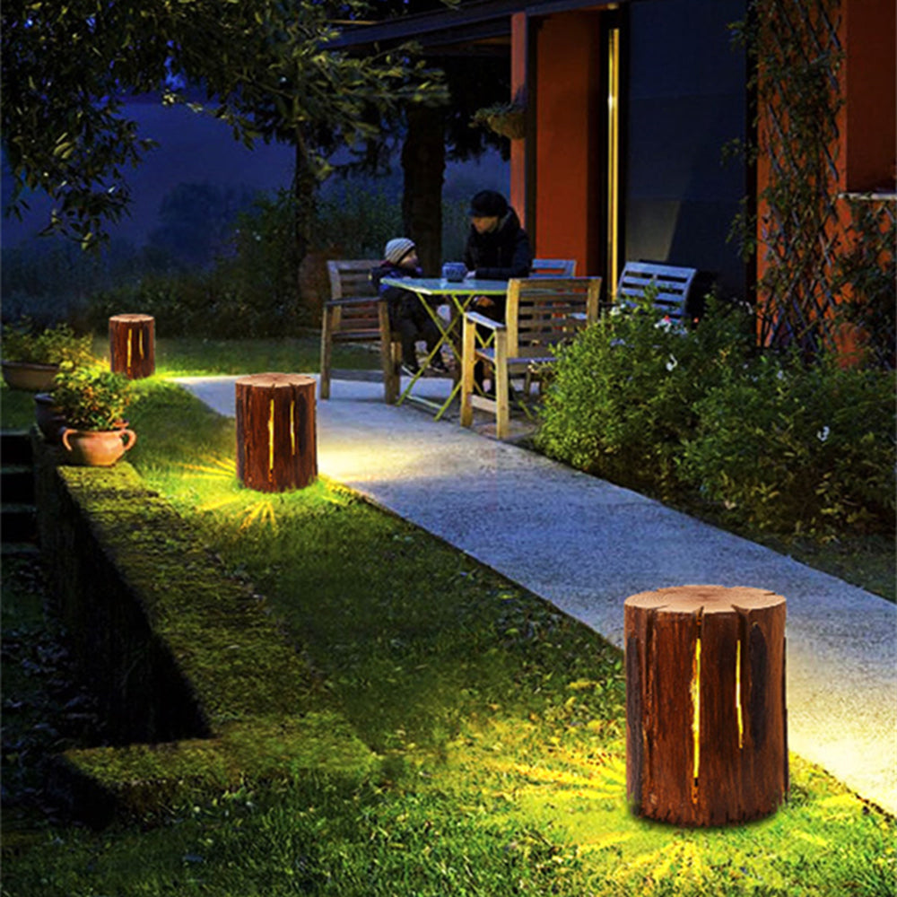 Orr Outdoor Floor Lamp with Wooden Poles