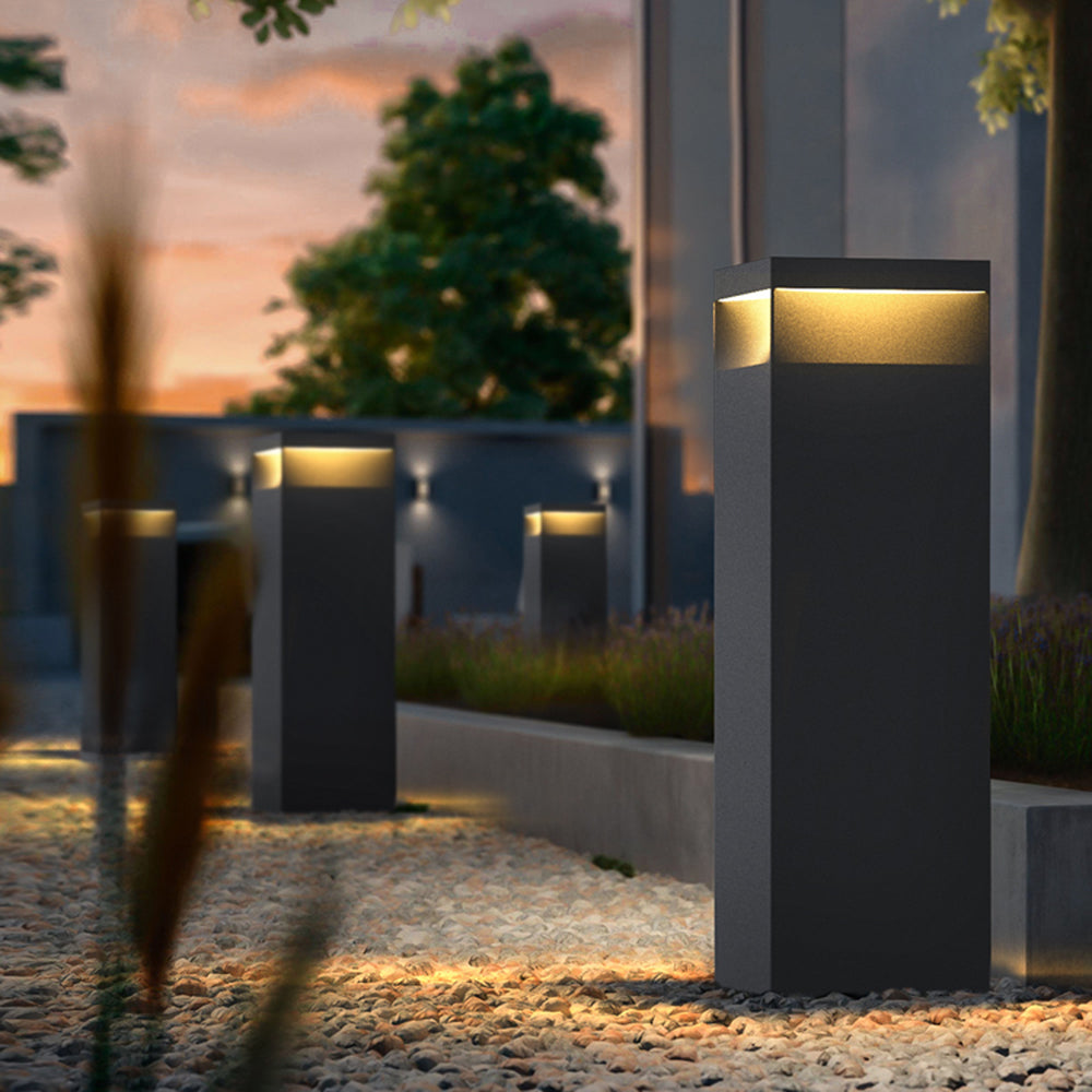 Pena Rectangular Outdoor Path Lighting with Solar Cells 