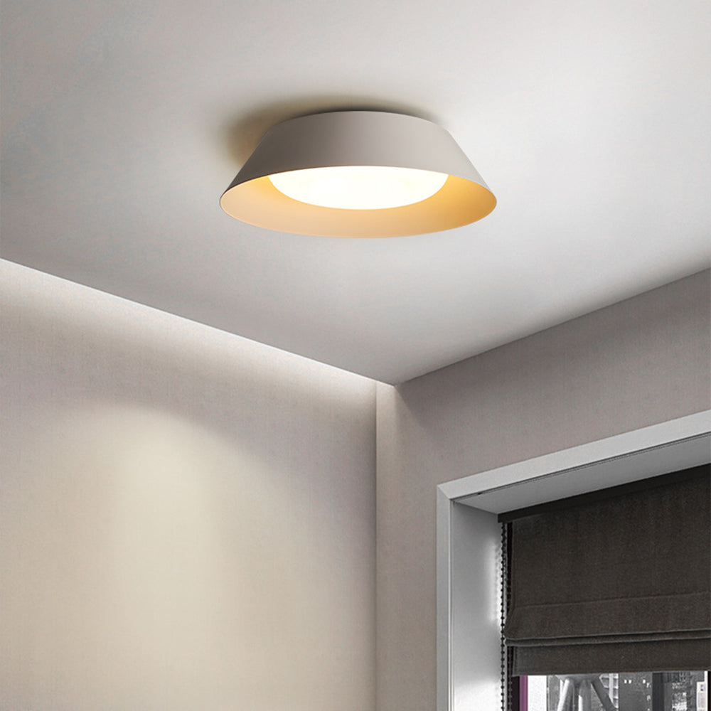 Quinn Nordic Bowl Metal Ceiling Lamp, White, Bedroom