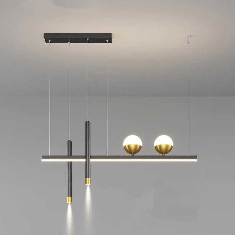 Modern metal led linear Chandeliers 