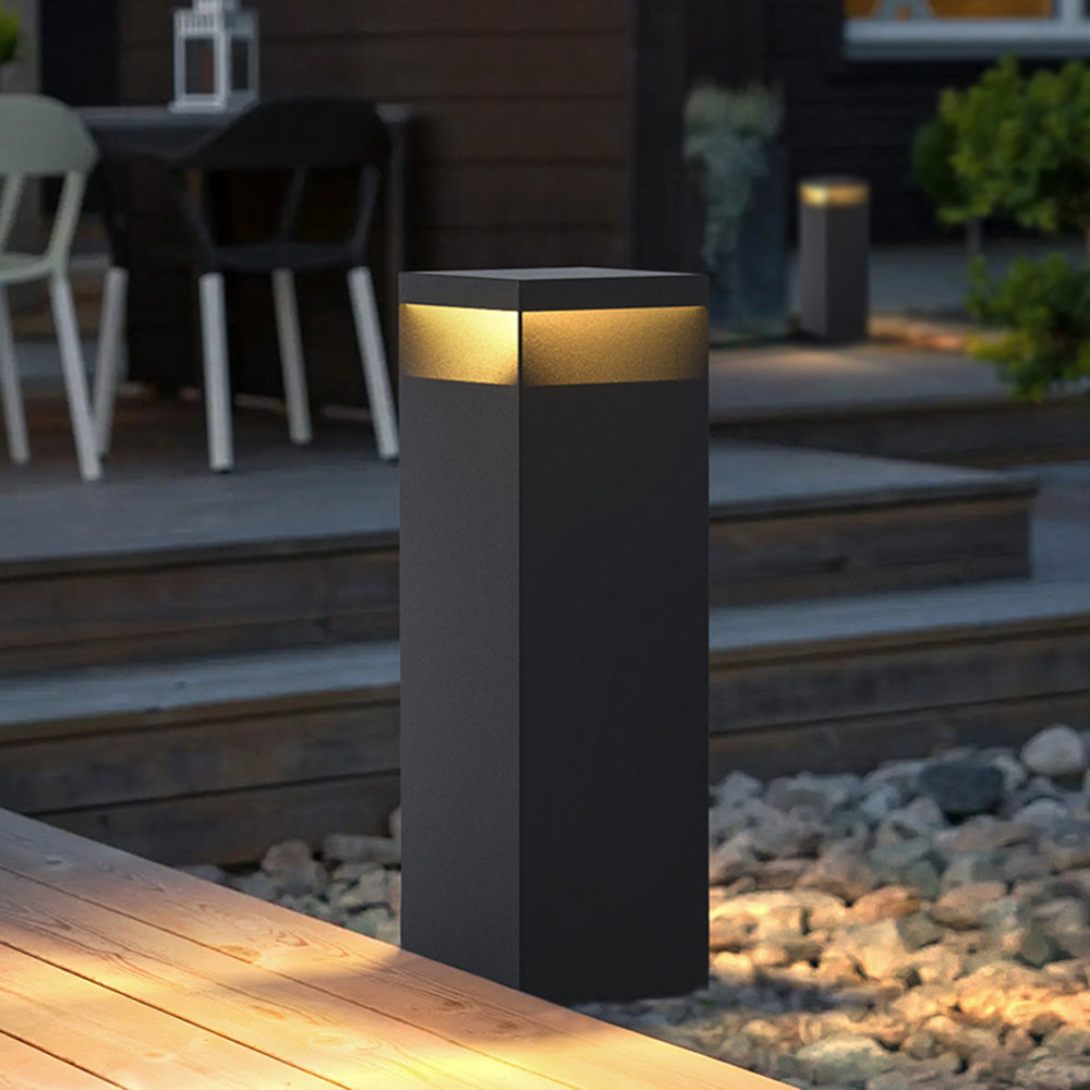 Pena Rectangular Outdoor Path Lighting with Solar Cells 